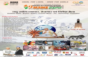The 9th India International MSME Expo & Summit 2023, Investments & Trade Fair is being organized by MSME Development Forum from 10-12 August, 2023 at Pragati Maidan, New Delhi.